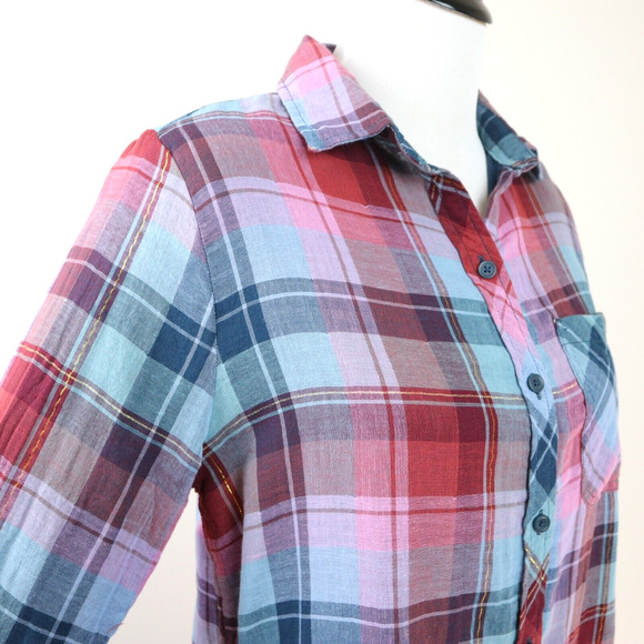 BeachLunchLounge Button Up Plaid Shirt - Picture 7 of 10
